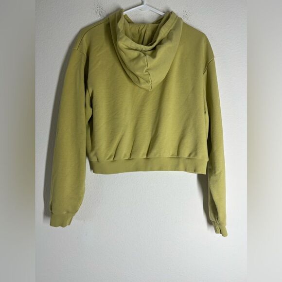 Nike Women's Sportswear Crop Fleece Hoodie Sweatshirt Tea Tree Size S - Picture 2 of 13